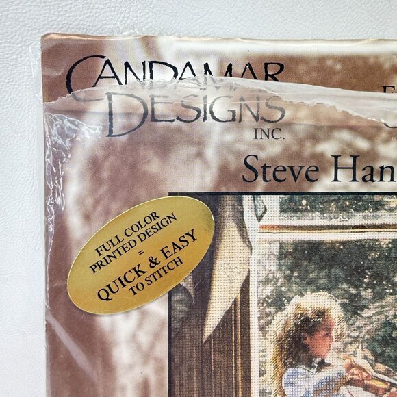 Candamar Designs Embellished Cross‎ Stitch Steve Hanks Girl Violin 51154 Vintage - Picture 3 of 10